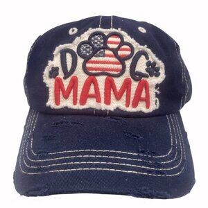 Dog Mama Distressed Blue Cap Hat NEW Fast Ship